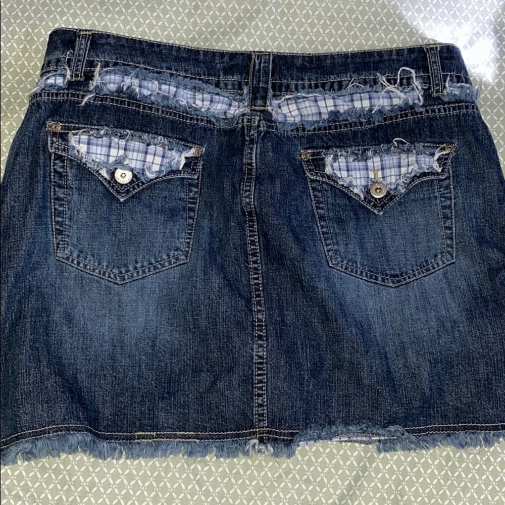 Faded Glory Skort Navy Blue & Plaid